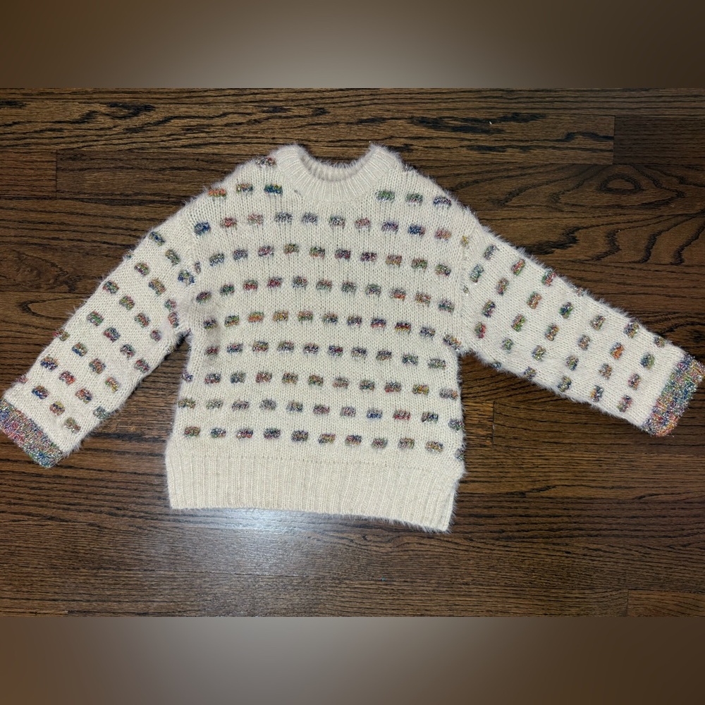 NWOT Girls Zara Pom Sweater